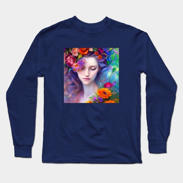 Flowers Fairy Long Sleeve T-Shirt by AnnieDreams